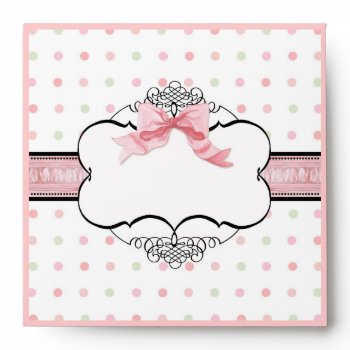 Matching Envelope - French Bow Dot Swirl v3 envelope