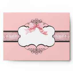 Matching Envelope - French Bow Dot Swirl v3 envelope