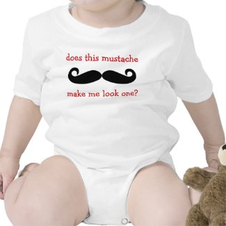 Matching Mustache - 1 year old T-shirt