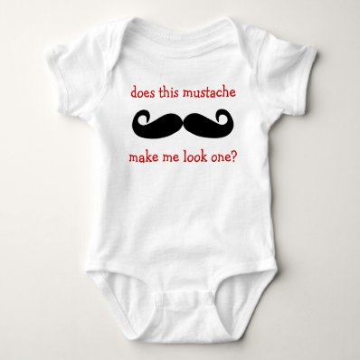 Matching Mustache - 1 year old T-shirt