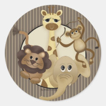 Matching safari stickers in brown