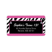 Matching Zebra Print Labels