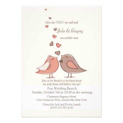 Mated Post Wedding Brunch Invitation