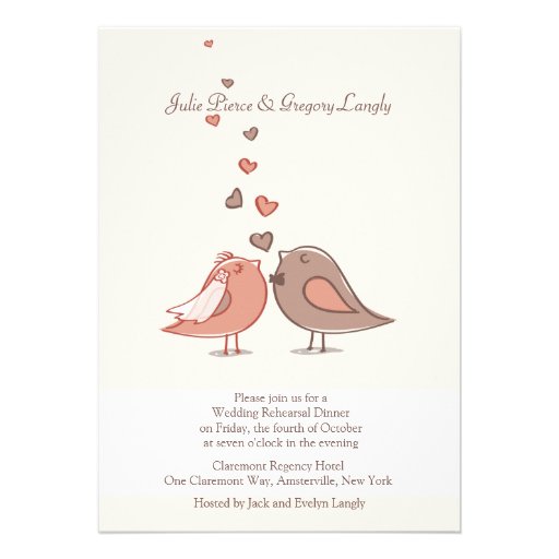 Mated Wedding Rehearsal Dinner Invitation