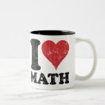 Matemáticas del amor del vintage I Tazas De Café