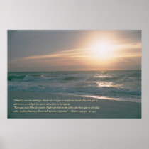 Mateo 5: 44, 45 con Salida del Sol Posters