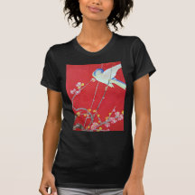 Materia textil japonesa del KIMONO, Bluebird Camiseta