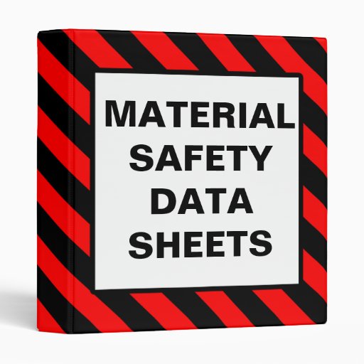 Material Safety Data Sheets Red Binder Zazzle
