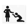 Material Woman - Man Postcard