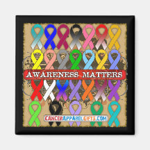 Materias de la conciencia del cáncer - cintas de l imán de frigorifico