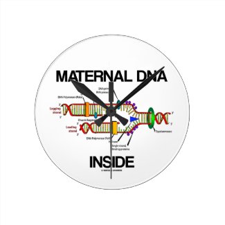 Maternal DNA Inside (DNA Replication) Round Wallclocks