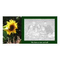 maternal sunflower personalized photo card