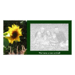 maternal sunflower personalized photo card