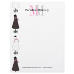 Maternity Business Monogram Letterhead Stationery