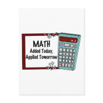 Math : Added Today, Applied Tomorrow postcards