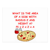 math and pizza postcard
