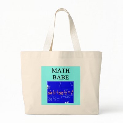 MATH BABE TOTE BAG by jimhartley