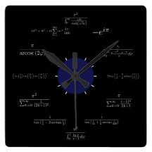Math (black) wall clocks