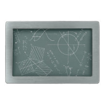 Math blackboard belt buckle