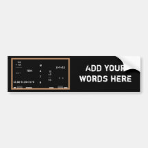 Math blackboard bumper stickers