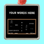 Math blackboard ornaments