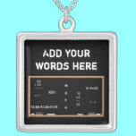 Math blackboard necklaces