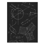 Math blackboard post cards