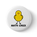 Math Chick buttons by chicktshirts8 Math Chick buttons