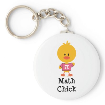 Math Chick Key Chain