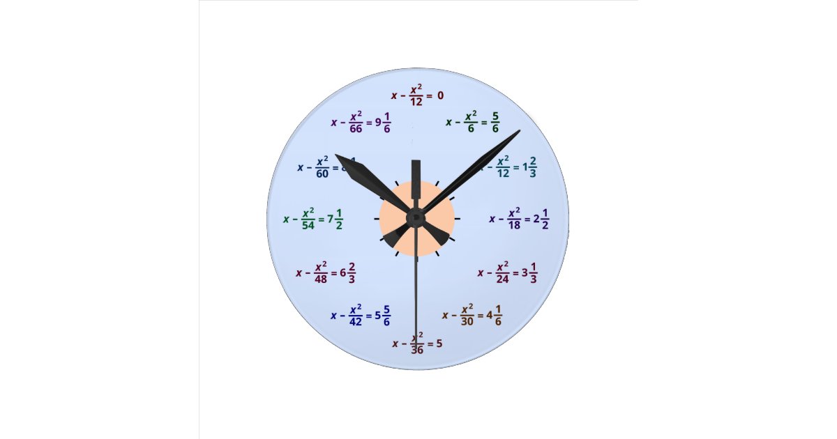 Math Clock | Zazzle