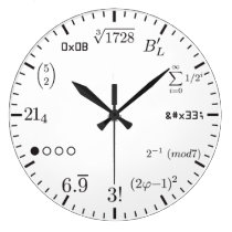 Math Clock v1 at Zazzle