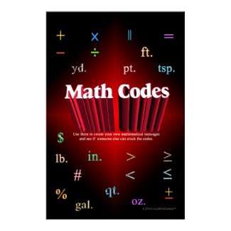 Math Codes Poster print