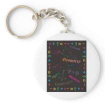 Math Design Black Keychains
