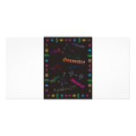 Math Design Black Personalized Photo Card
