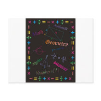 Math Design Black Postcards