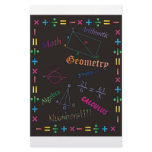 Math Design Black Custom Stationery