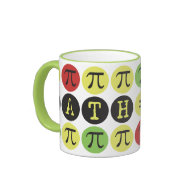 Math equals Fun - Colorful Mod Pi  - Funny Pi Gift Coffee Mugs