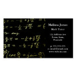 Math equations blackboard maths tutor / teacher business cards