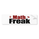 Math Freak bumper stickers by worldsfair Math Freak bumper stickers