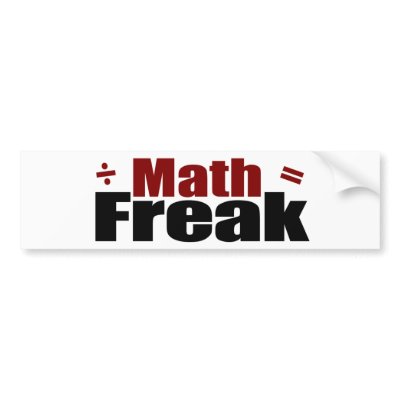Math Freak Bumper Sticker by worldsfair