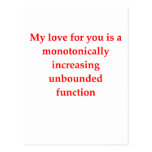 math geek love pick up line postcard