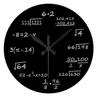 Math Geek Round Clocks