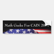 Math Geeks For CAIN 2012 Bumper Sticker