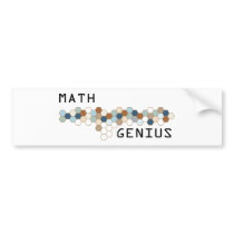 Math Genius bumper stickers