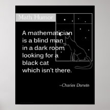 Math Humor by Charles Darwin Posters