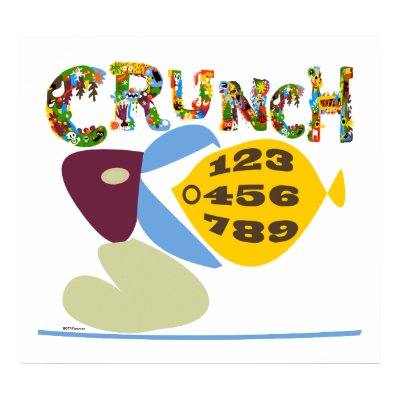 Math humor 'crunch numbers' illustration Print print