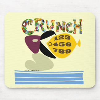 Math humor. Crunch some numbers illo Mousepad mousepad