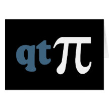 Math Humor - Cute Tee Pi Card