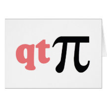 Math Humor - Cute Tee Pi Greeting Cards