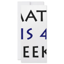 Math Is 4 Geeks rack cards
